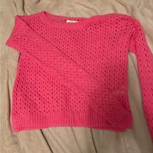Abercrombie & Fitch Vibrant Pink Crew Neck Sweater